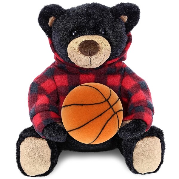 DolliBu Black Bear Stuffed Animal with Basketball Plush 10 inches Bed Bath Beyond 39620810