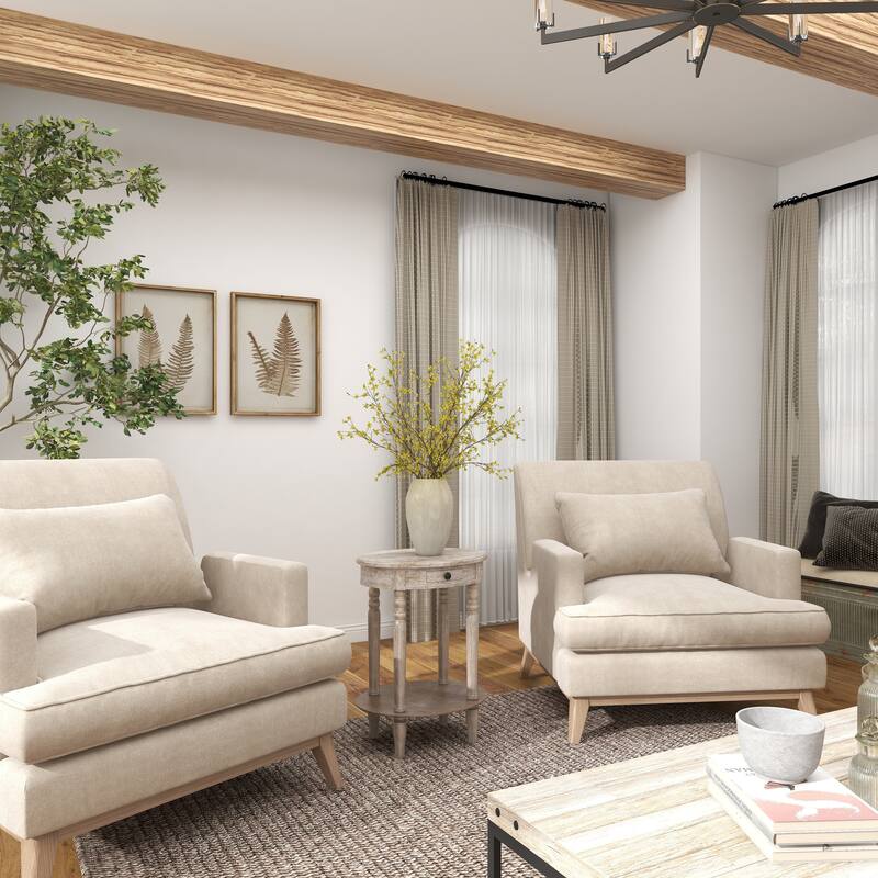 Light Brown Wood Farmhouse Accent Table