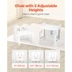 preview thumbnail 4 of 8, White Adjustable Montessori Kids Table and Chair Set with Blackboard for Drawing, Learning and Play - 15" x 12.4" x 15.7"