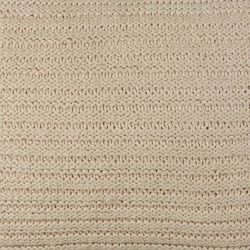 Lumbar Throw Pillow Set of 4, 14 x 22, Polyfill Textured Light Brown Cotton