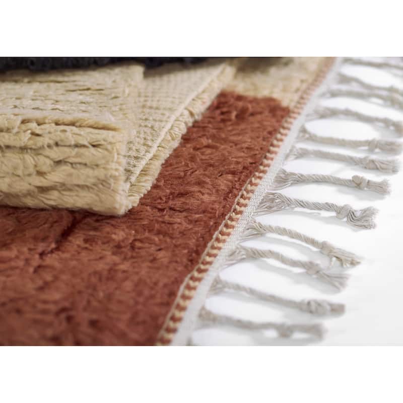 Momeni Neo Morrocan Hand Woven Wool Geometric Shag Rug