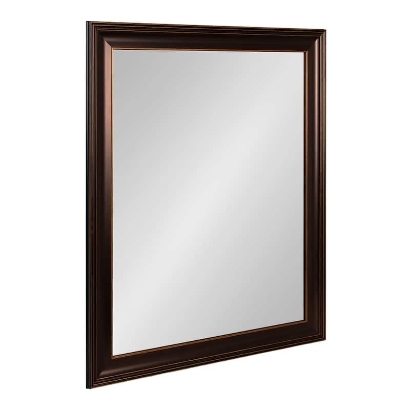 Kate and Laurel Galiano Rectangle Bathroom Wall Mirror - 27x33 - Bronze