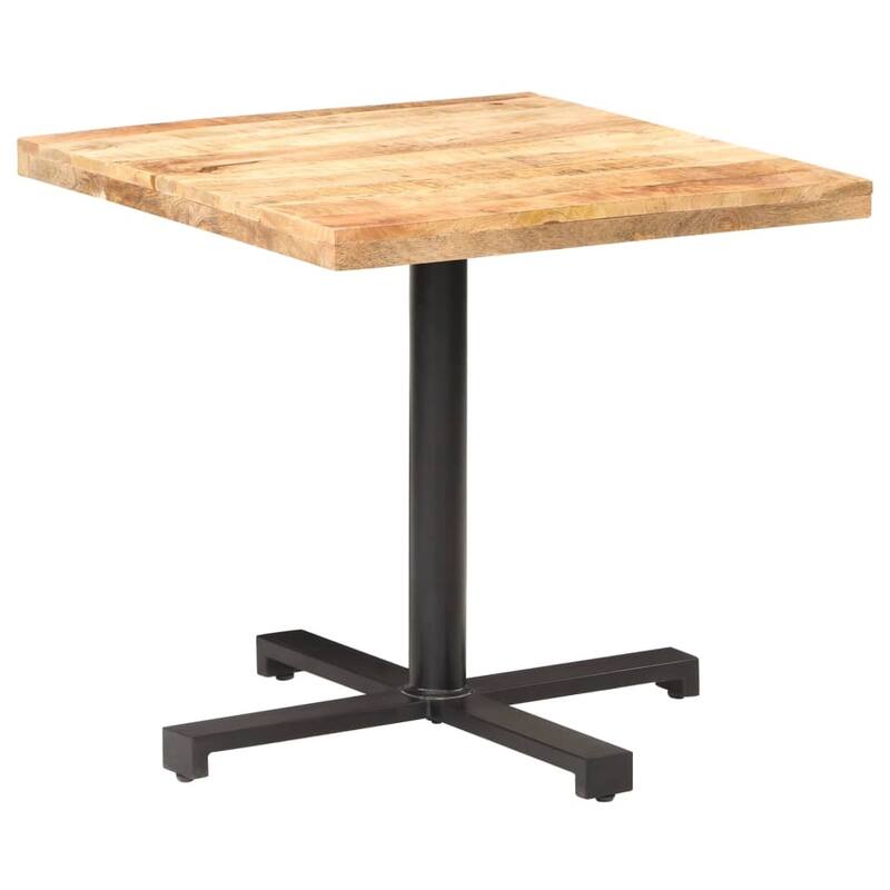 vidaXL Bistro Table Square 31.4"x31.4"x29.5" Rough Mango Wood