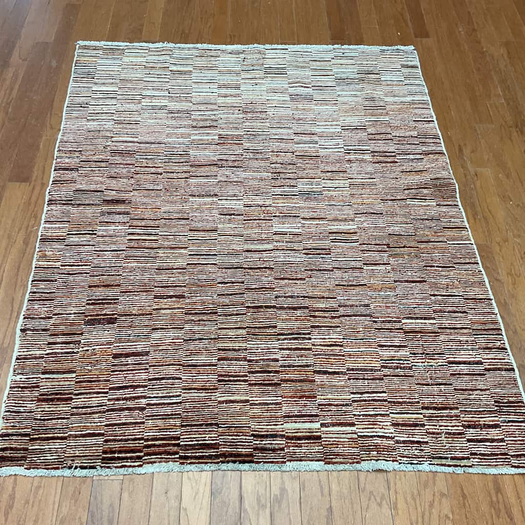 HERAT ORIENTAL Handmade Gabbeh Wool Rug - 4'10" x 6'1"