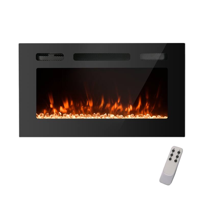 Clihome Ultra-thin Recessed Wall-Mounted Electric Fireplace