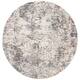 SAFAVIEH Madison Katrein Modern Abstract Rug - 6'7" x 6'7" Round - Grey/Ivory