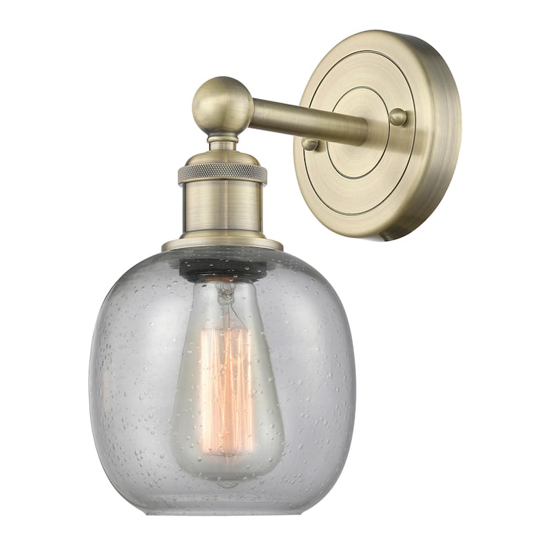 Innovations Lighting 616-1W-12-6 Belfast Sconce Belfast 12" Tall Wall - Antique Brass / Seedy