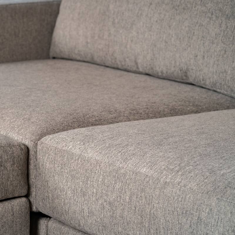 Flex 6-Seat Upholstered Modular Sectional with Storage Ottoman by Flexsteel - 134" x 35" x 103"