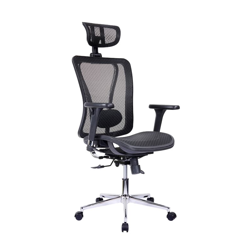 Ergonomic Mesh Office Chair, High Back Computer Executive Desk Chair with Headrest, Adjustable