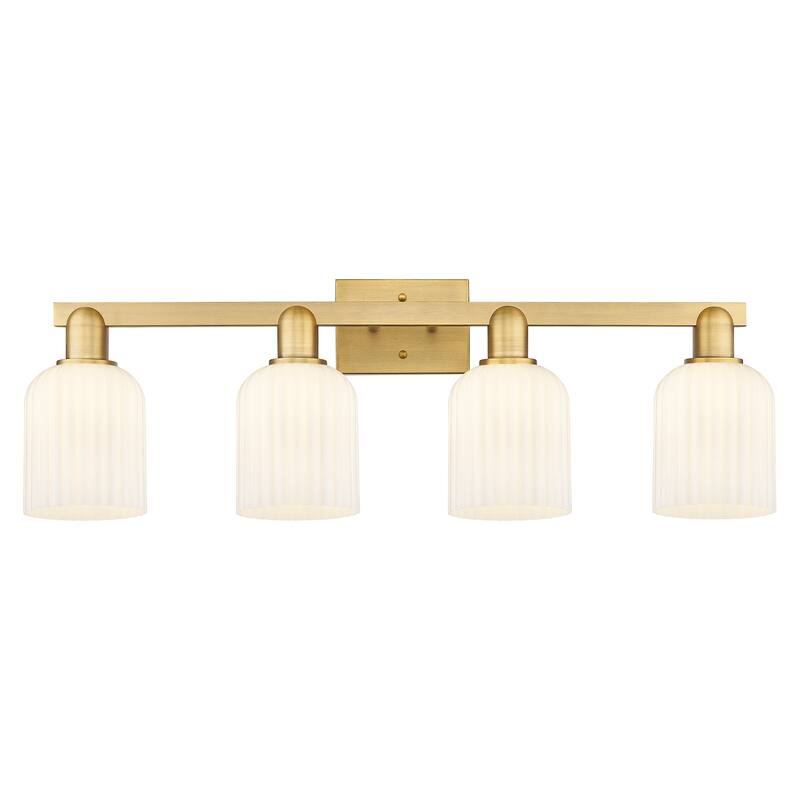 Innovations Lighting 716-4W-G559-5GWH Bridal Veil 4 Light 32" Wide - Brushed Brass