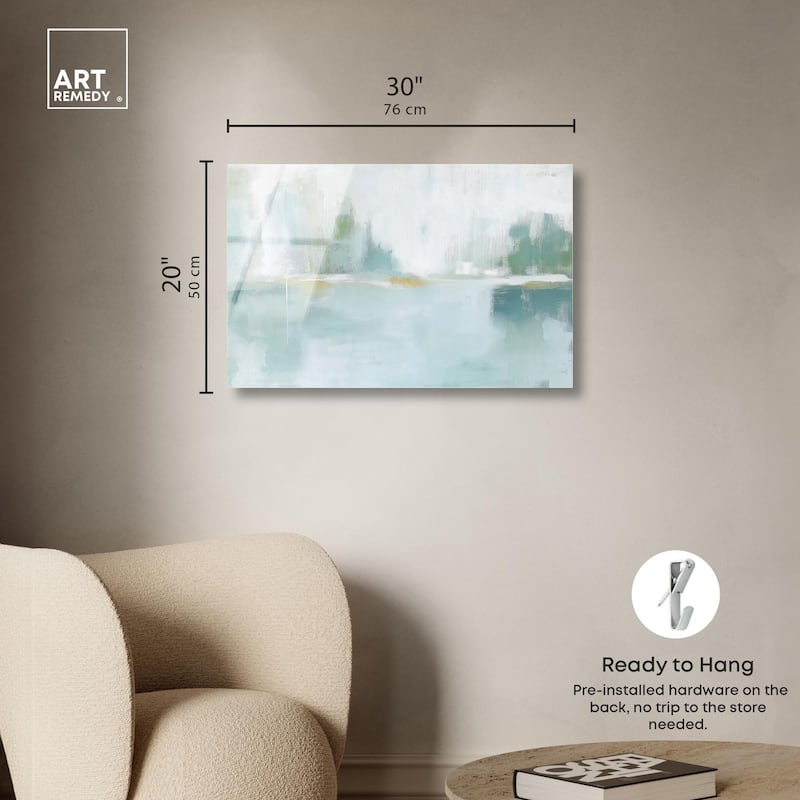 Mirrored Aqua Dream I Acrylic by Art Remedy, Ready to Hang