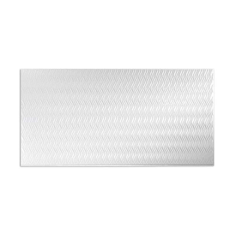 FASÄDE Current Vertical 4-foot x 8-foot PVC Wall Panel in Gloss White - 4 x 8