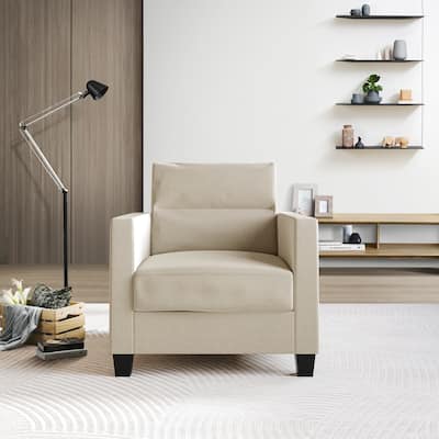 CraftPorch Clean and Minimalist Linen Upholstered Arm Chair