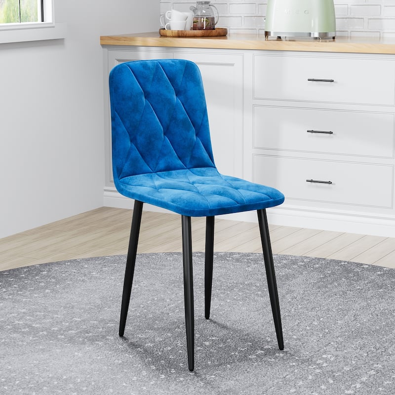 Modern Velvet Dining Chairs Set of 4 with Sturdy Metal Legs and Ergonomic Design