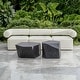 preview thumbnail 8 of 16, Uttermost Bolster Back White Armless Outdoor Sofa
