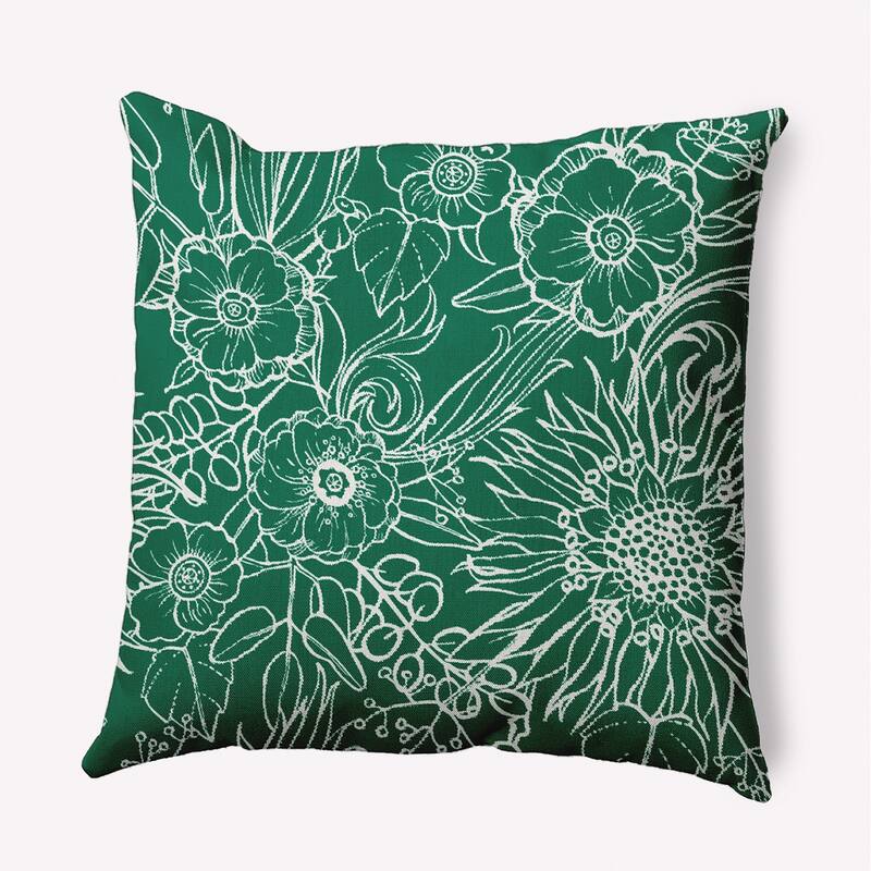 Zentangle Decorative Indoor Pillow - Meadow Green - 20" x 20"