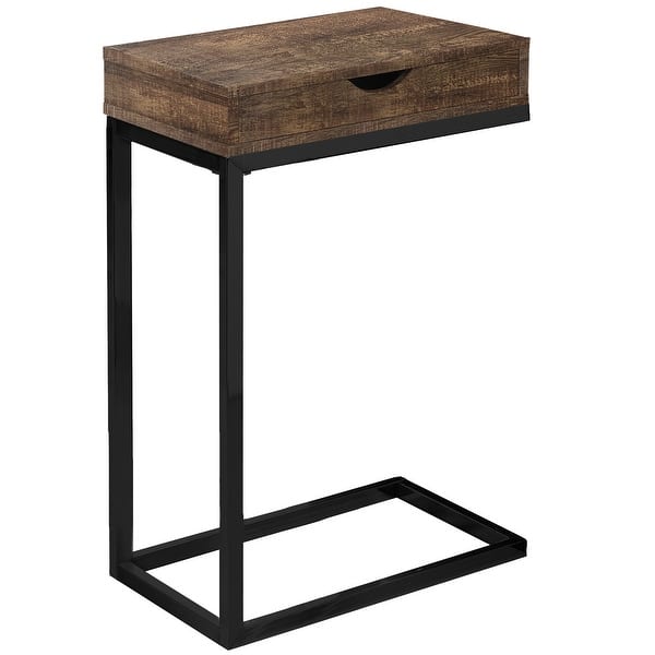 Shop 24 5 Brown And Black Contemporary Rectangular Accent End Table On Sale Overstock 29905717