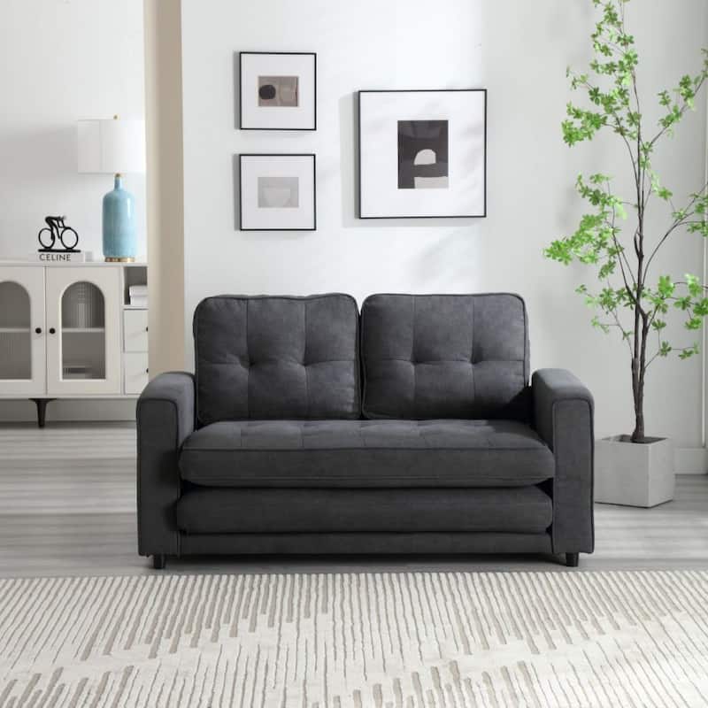 3 Fold Sofa,Convertible Futon Couch Sleeper Sofa Bed,Space Saving Loveseat,Pull Out Couch Bed
