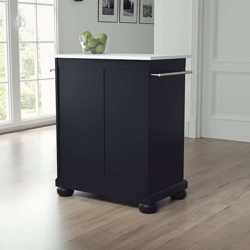Crosley Alexandria Granite Top Portable Kitchen Island/Cart - 31"W x 18"D x 35.5"H