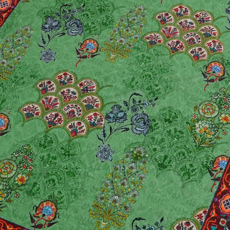 Rustic Chic Abstract Indoor Rug Anti-slip & Washable Green