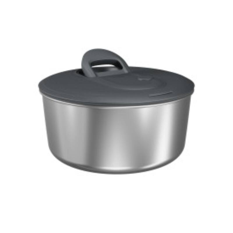 Zyliss Easy Spin Salad Spinner Stainless Steel S - Grey