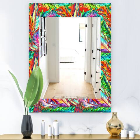 Designart 'Tropical Mood Bright 5' Modern Mirror - Vanity Printed Mirror