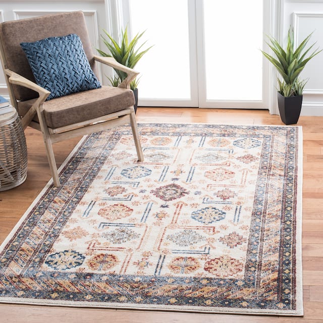 SAFAVIEH Bijar Celie Traditional Distressed Oriental Area Rug - 9' x 12' - Ivory/Brown