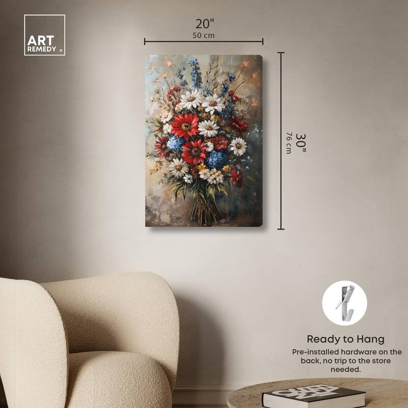 Symphony of Flowers II Canvas by Art Remedy, Gallery Wrapped