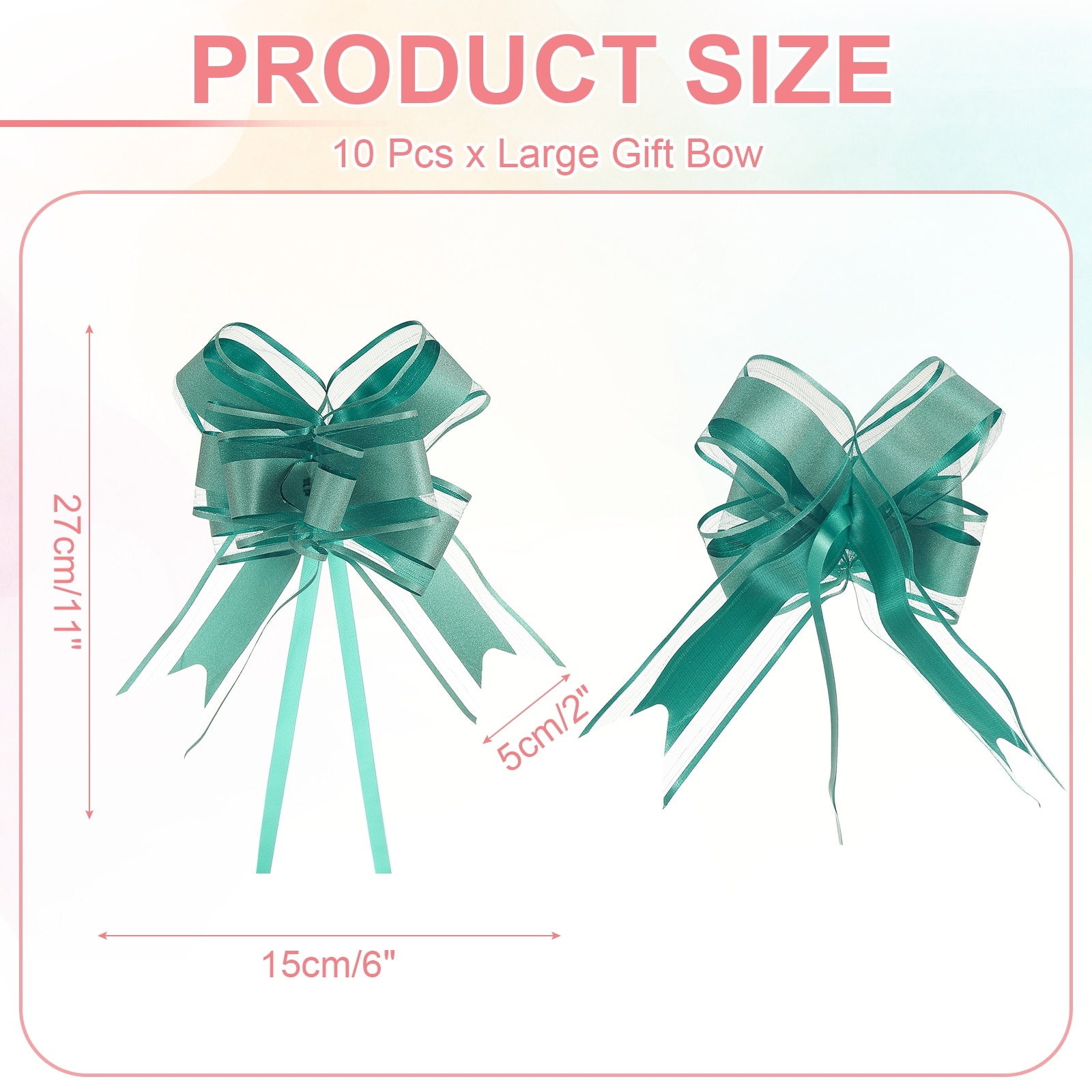 Large Gift Bow Pull Bows for Gift Wrapping Decor - 28x8 Inch