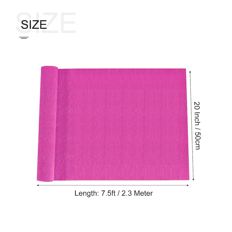 Crepe Paper Roll Crepe Paper Decoration 7.5ft Long 20 Inch Wide - Fuchsia