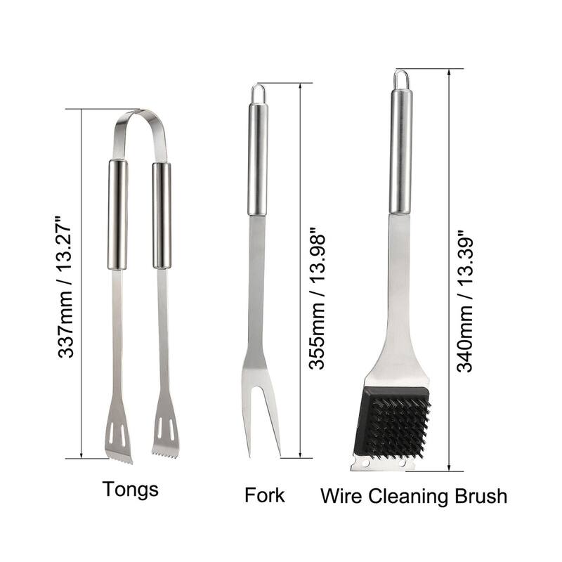 BBQ Grill Tool Set - Stainless Steel Barbecue Grilling Accessories - 6 in 1