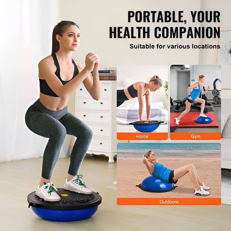 Balance Trainer Ball for Home Gym, 26" Stability Ball with Bands