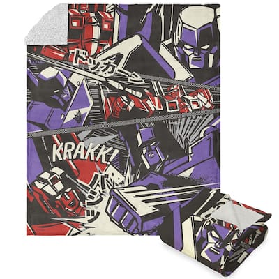 Hasbro Transformers Silk Touch Sherpa Throw Blanket