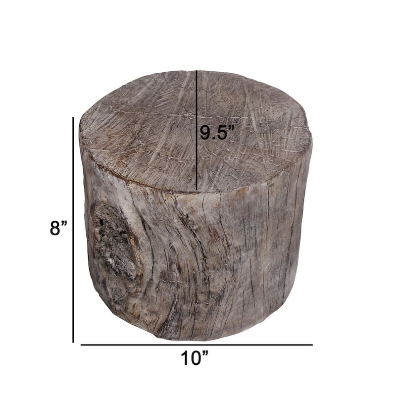 10 in. Classic Brown Round Wood End Table, Sturdy Build End Side Table for Living Rooms