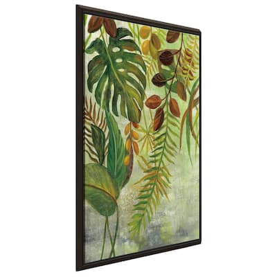 "Tropical Greenery I" Print on Floating Canvas
