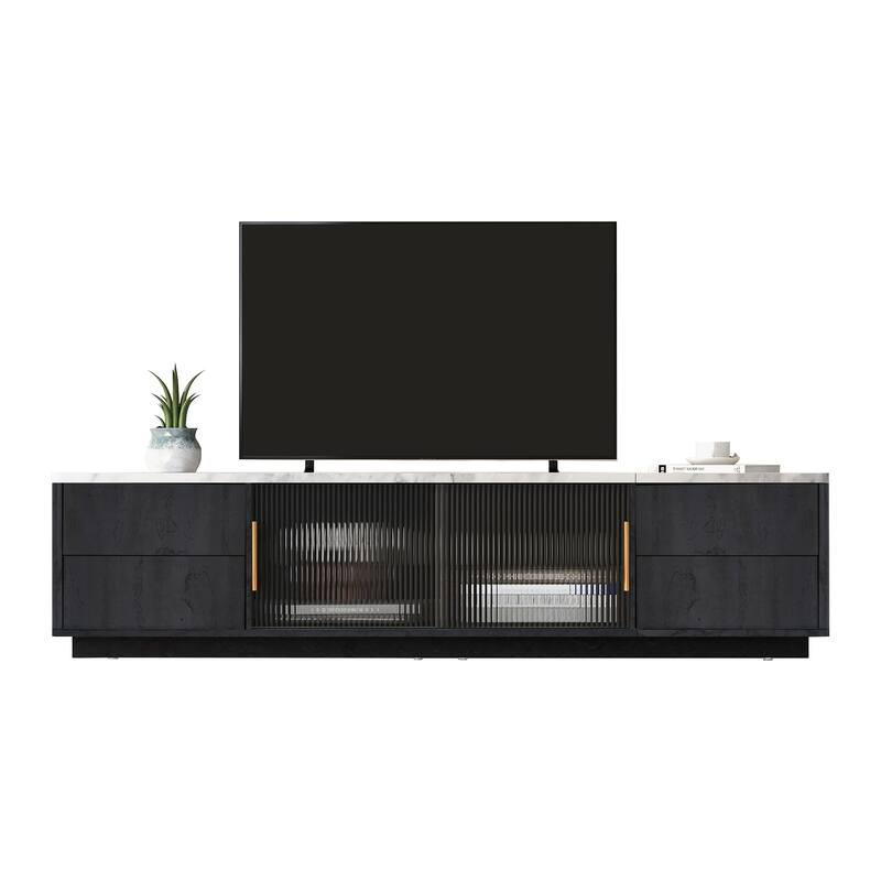 TV Media Console Entertainment Center Storage Cabinet with 4 Drawers