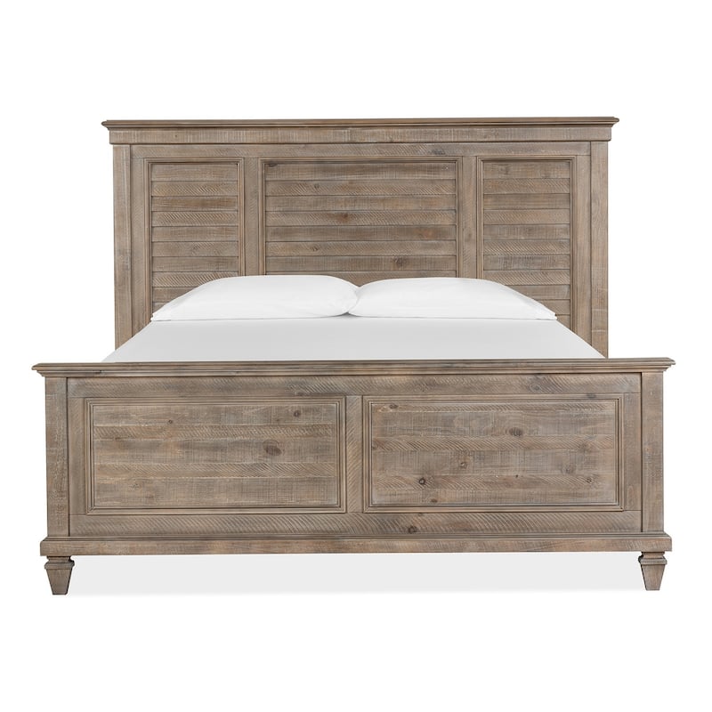 Magnussen Home Lancaster Dovetail Grey Shutter Panel Bed
