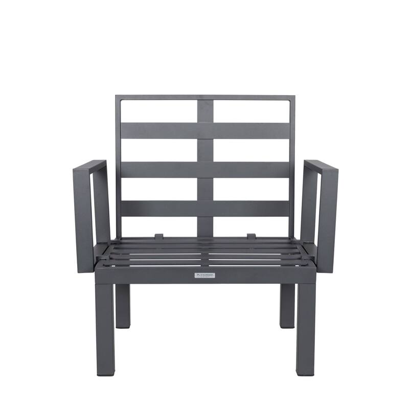 Outdoor 7-Piece Modern Patio Sectional Sofa Set Aluminum Frame W/ Coffee Table for Outdoor Summer Porch Backyard
