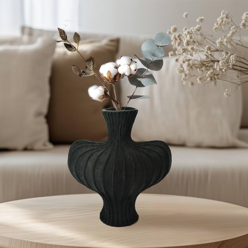 Nordic Boho Flower Vase Heart Shape, Dried Flower Table Centerpiece