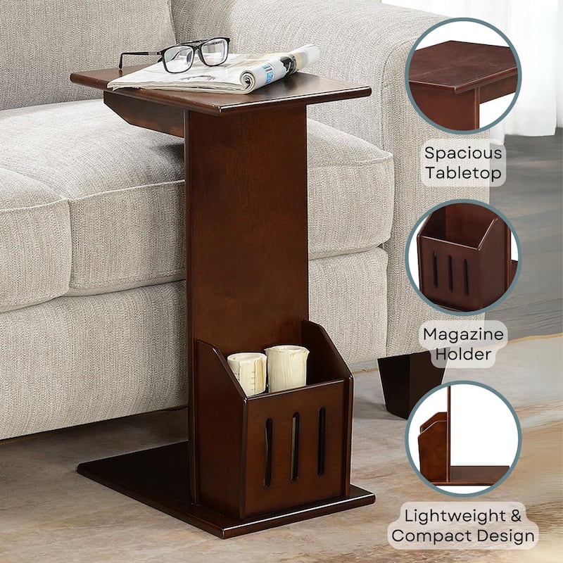 Convenience Concepts Designs2Go Abby C End Table with Magazine Holder