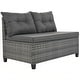preview thumbnail 23 of 25, 8-pieces Outdoor Wicker Round Sofa Set, Half-Moon Sectional Sets All Weather