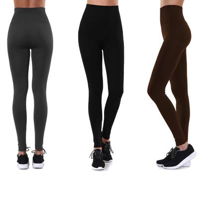 HighWaist Fleece Lined Leggings S4X Soft Warm Stretchy Multiple Colors