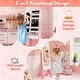 preview thumbnail 10 of 18, Costway Kids Vanity Set Princess Makeup Dressing Table and Chair Set - See Details