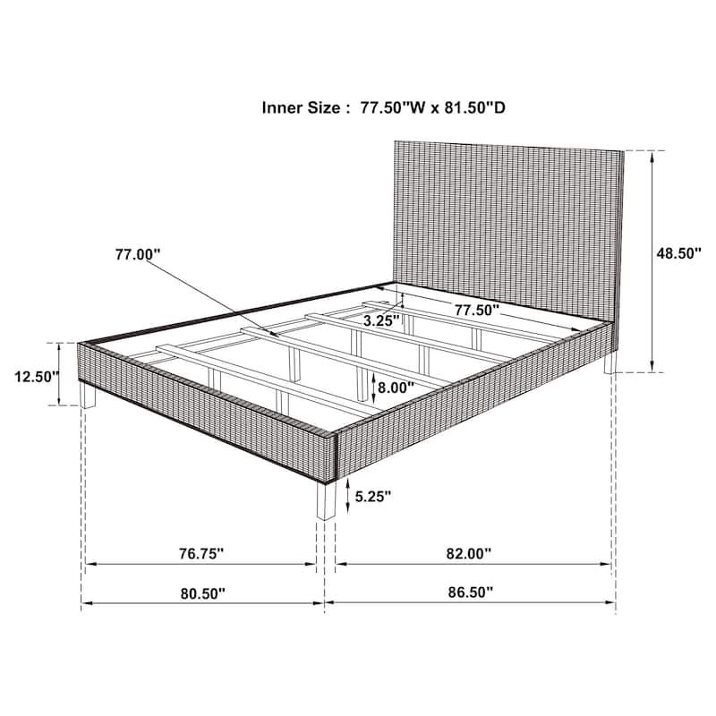 Zyla Coastal Wood Panel Bed Kubu Grey with Low Footboard