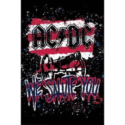 We Salute You AC/DC Stephen Fishwick Art Poster - 24 x 36 Inch
