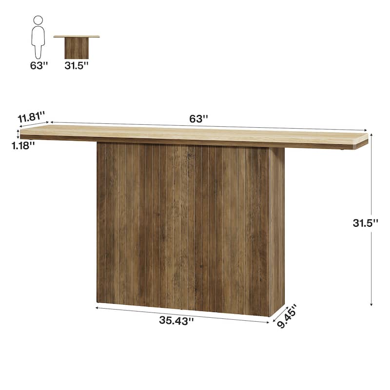 Fluted Console Table