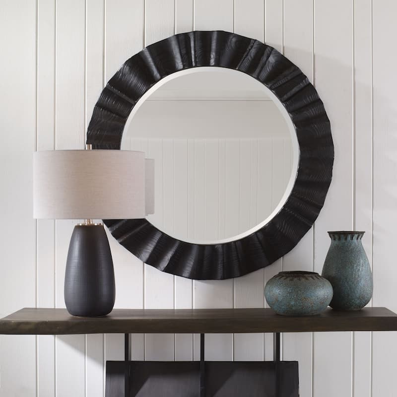 Uttermost 09798 Caribou 30-3/4" Diameter Circular Framed Bathroom