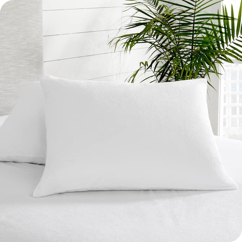 Bare Home Waterproof Pillow Protector 2-Pack, Cotton Terry, Vinyl Free ...