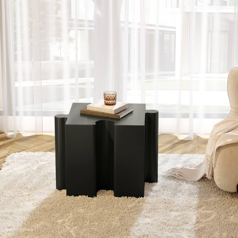 Roomfitters Puzzle Art Side Table, Modular Concave MGO Accent Table for Indoor & Outdoor