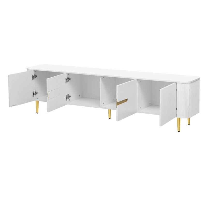 78.7''Minimalist TV Stand for TVs up to 85 Inches, Modern Entertainment Center Media Console with 4 Spacious Cabinets